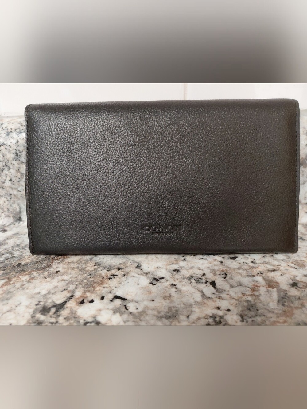 Coach Men's Black Breast Leather Pocket Wallet